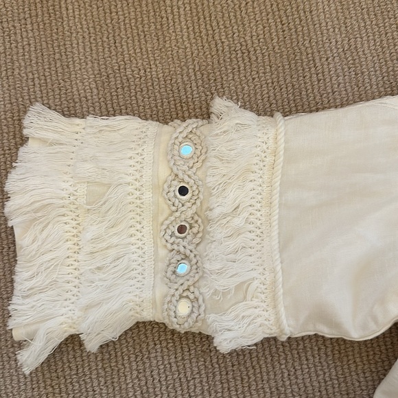 Fringe mirror jacket.  White.  New with tags - Picture 4 of 8